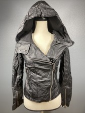 Womens Garage Biker Jacket Xs Black