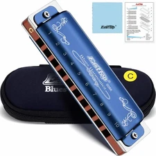 EASTTOP 008K Diatonic Blues Harmonica Key of C Blues Harp Mouth Organ 10Hole New