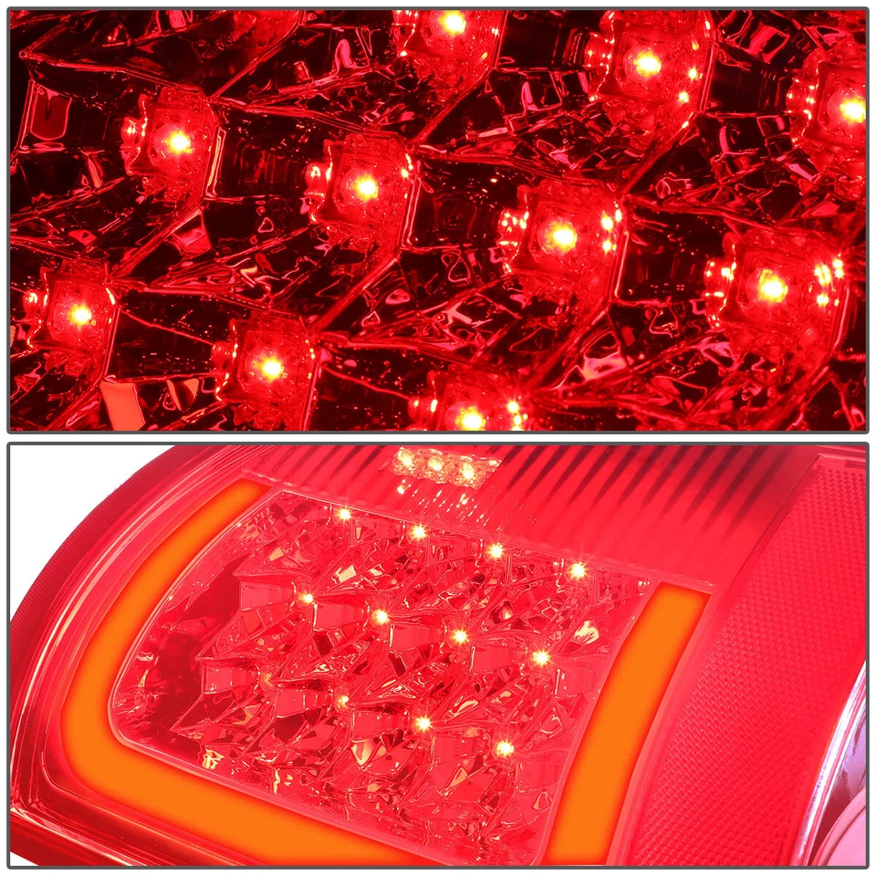 BLACK HOUSING AMBER HEADLIGHT+DRL+RED 3D LED TAIL LIGHT FIT 07-09 DODGE RAM - Image 4 of 4