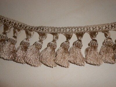 Drapery Tassel Fringe Trim-beige-Upholstery Drapes Chair Trim-new 5 yard