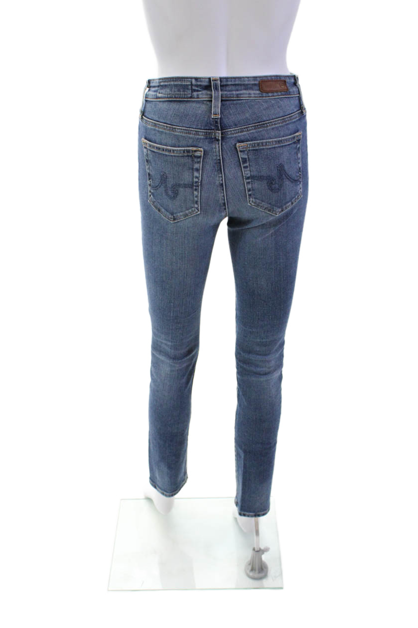 AG Women's Midrise Medium Wash Five Pocket Straight Leg Denim Pants Size 25 thumbnail 3