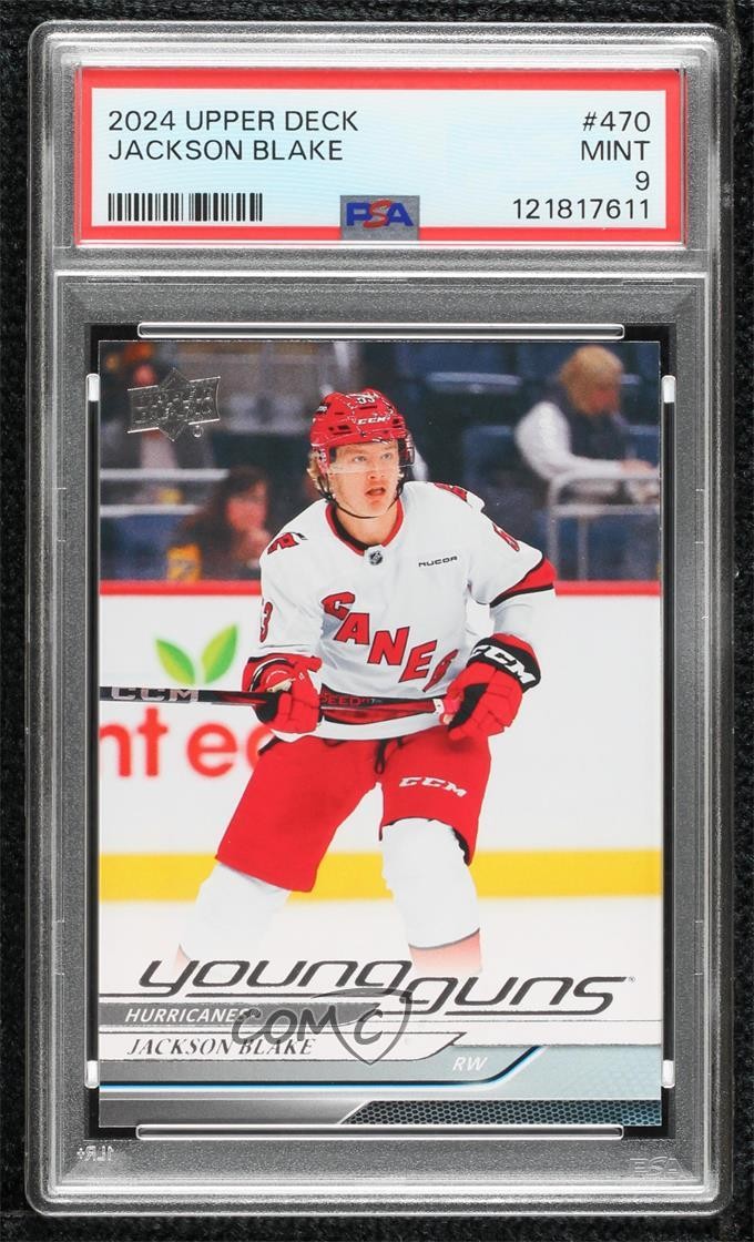 2024-25 Upper Deck Series 2 Young Guns Jackson Blake #470 PSA 9 MINT 03uh
