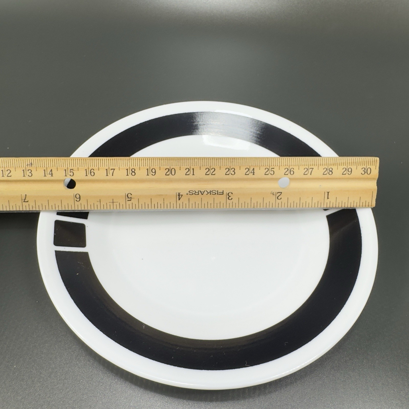 Corelle Urban Black Glass Plate And Bowl Set White Black Lines USA Bowl Plate