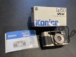 Konica Z-up 150 VP Super Compact Zoom 35mm Film Camera. Original Box & Manual
