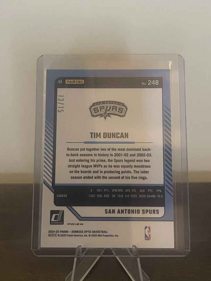 Mira telescópica blanca Don Russ Optic Tim Duncan 2024-24/15 Spurs SSP Foto 2 de 2