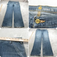 Carhartt Jeans Mens 36x33 Medium Wash Denim Relaxed Fit Carpenter Bootcut Work