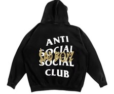 ASSC x Sad Boyz Honey Hoodie Black Gold NWT Anti Social Social Club Size XXL