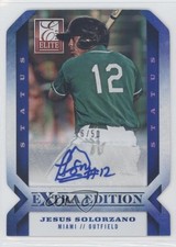 2013 Elite Extra Edition Status Blue Die-Cut Signatures /50 Jesus Solorzano Auto
