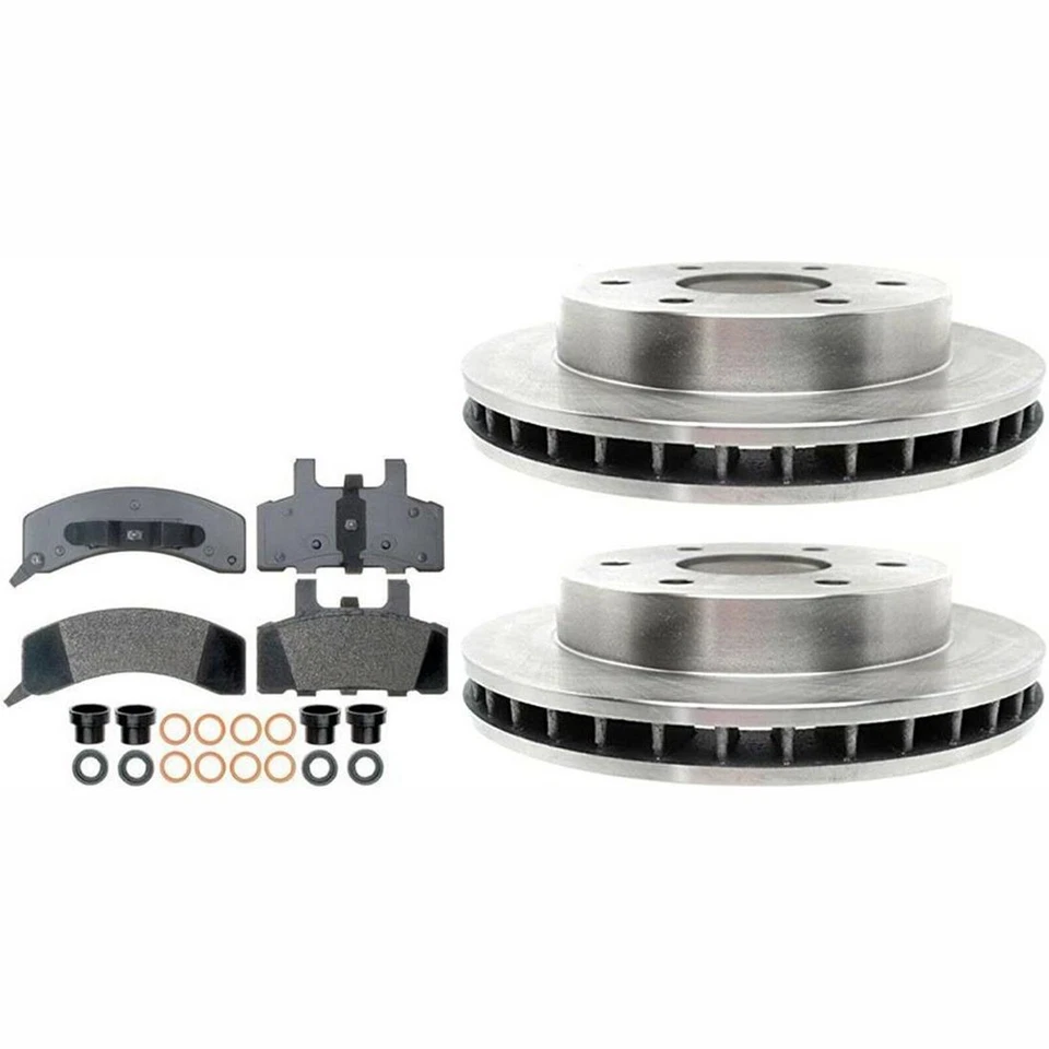 Kit de frenos delanteros para camioneta Chevy GMC k1500 88-1998 6 pastillas y rotores Suburban Foto 2 de 4