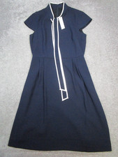 J.Crew Dress Womens 4 Blue White Blouson New