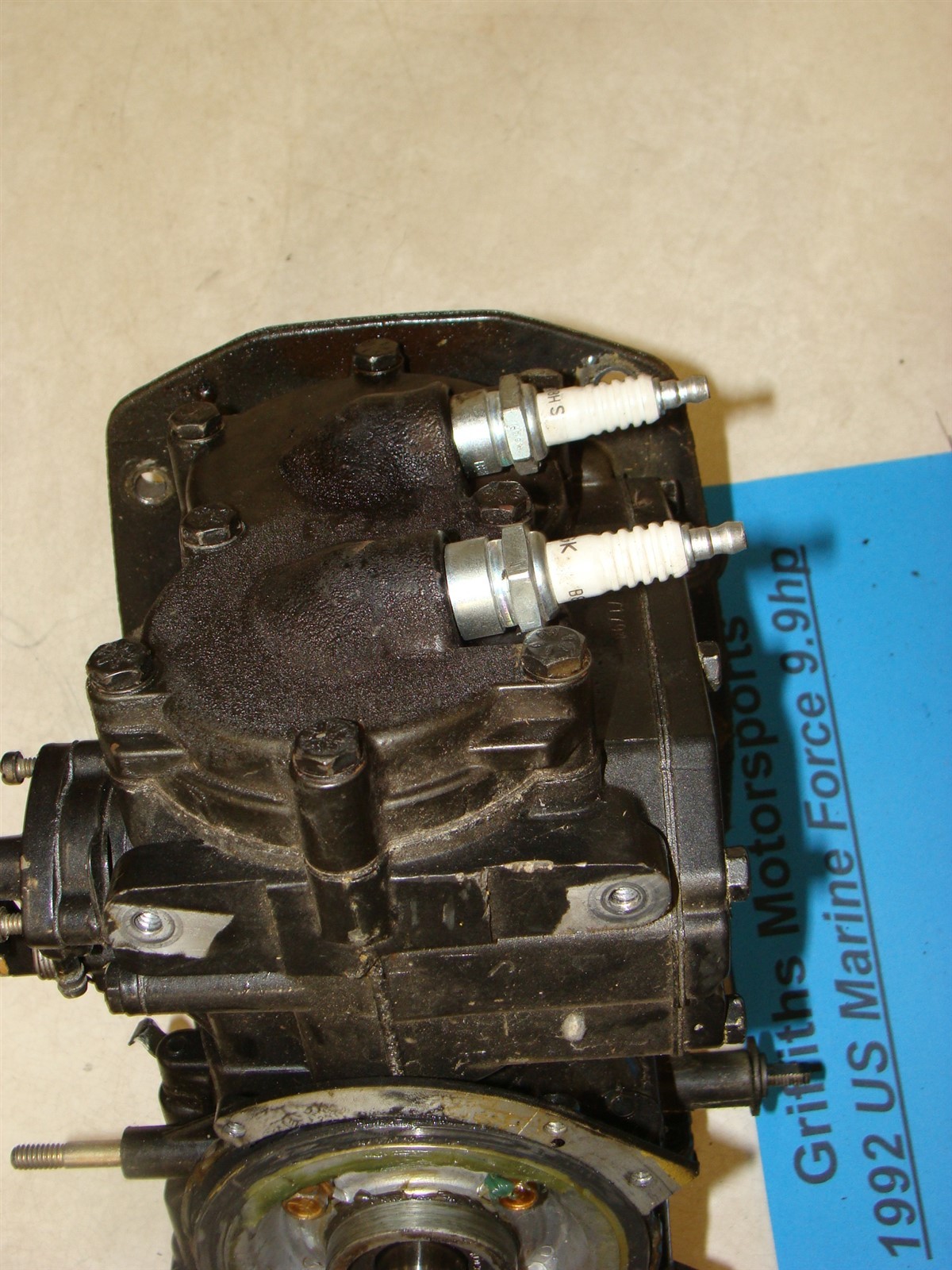 US MARINE FORCE outboard 9.9hp 1984-99 powerhead engine motor crankcase good