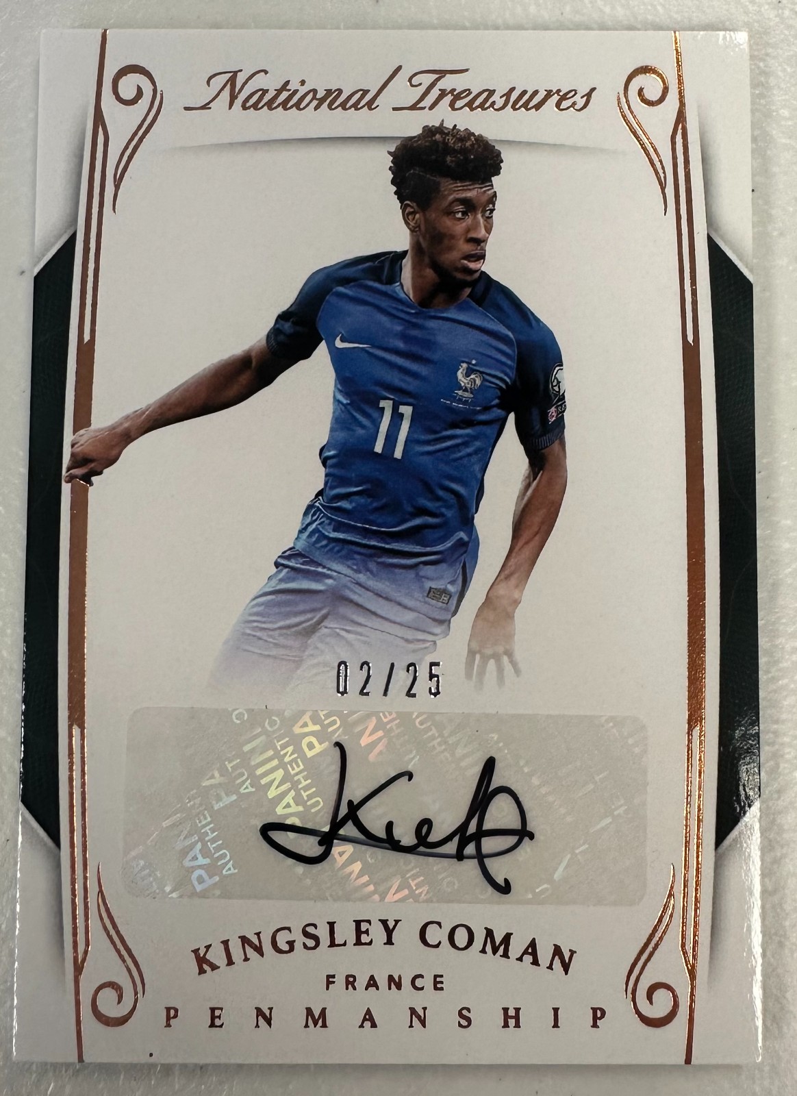 2018 National Treasures #P-KC - Kingsley Coman /25 Penmanship Auto