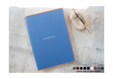Cortona A4 Personalised Italian Leather Journal Notebook Sketchbook Blue
