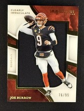 2025 Immaculate Joe Burrow Clearly Jerseys #/99 Bengals