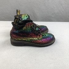 Doc Dr Martens Boots Girls Size 2 Multicolor Glittery 1460 Pascal Shoes Kids