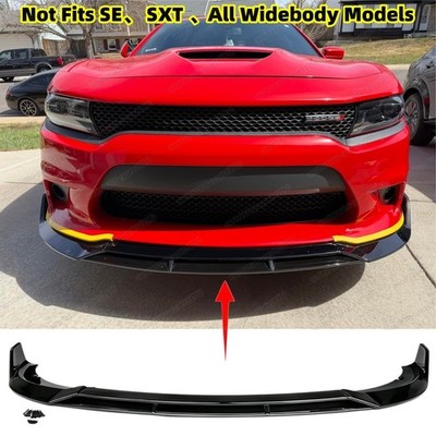 For 2015-2023 Charger SRT Hellcat/RT/Daytona/GT/Scat Pack Gloss Black Front Lip