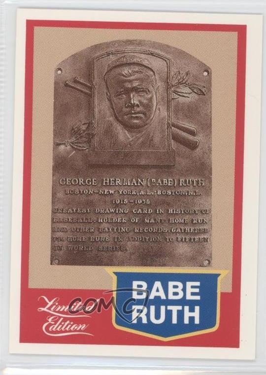1989 CMC Babe Ruth Limited Edition Red Border Babe Ruth #20 HOF 5hy
