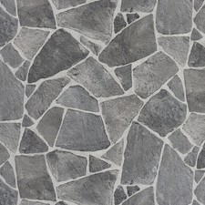 Grey Vinyl Flooring Roll Cheap Crazy Paving Slabs Stone Effect Lino Flooring