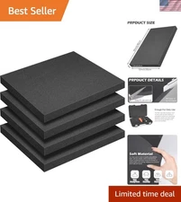 4 Pcs Cuttable Polyurethane Foam Inserts - 16x12x1.5 Inch for Safe Storage