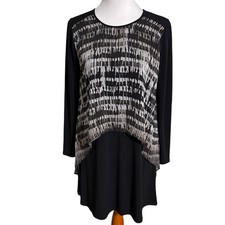 BCBGeneration Black and Gray Midi Dress