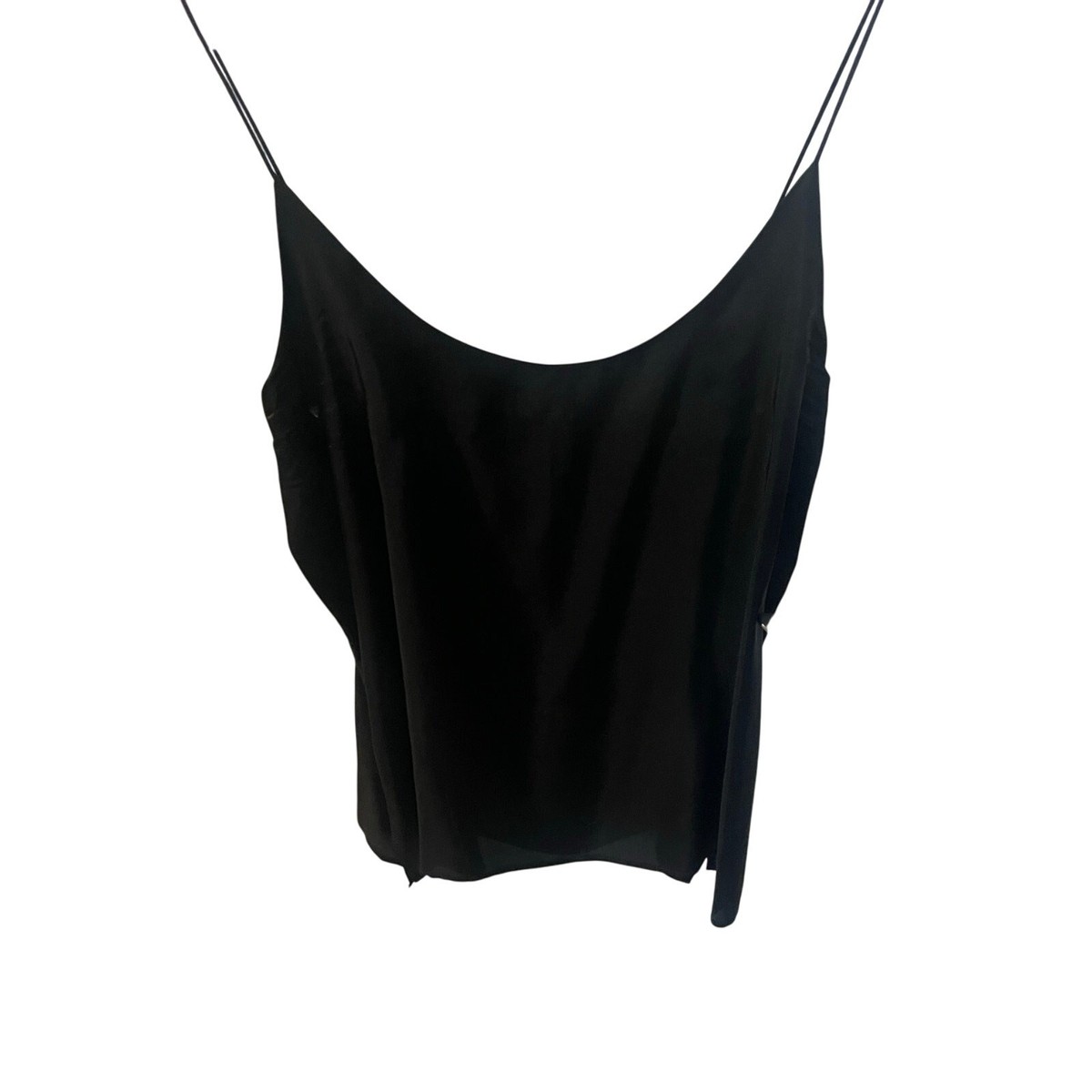 Vintage Y2K Nira Nira new york black shiny camisole women size Lg View 2