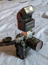 Tested Pentax Super Program 24-50mm Film Camera Lot AF280T Flash Motor Drive