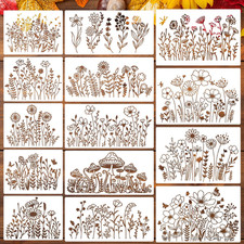 Flower Stencils for Painting Wildflower Stencils Reusable Floral Stencil for ...