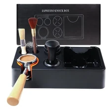 Espresso Knock Box, Tamping Station Coffee Storage 51mm-58mm Organizer 