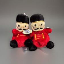 Aurora (x2) Palm Pals Marius Nutcracker Red 5" #99320 Plush Stuffed Animal NWT