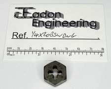 1/4" x 20tpi BSW (British Standard Whitworth) Die Nut, HSS. By top brands.