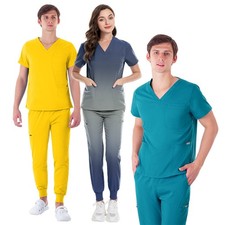 Unisex Stretchy Medical Scrub Set for Comfort  Style