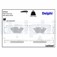 Bremsbelagsatz Scheibenbremse Delphi LP442 FüR E28 Z1 E23 E24 BMW E30 Alpina 3Er