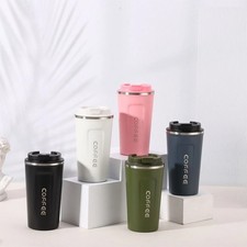 380/510ML Travel Stainless Steel Coffee Cup Thermal Mug Leakproof Thermos Bottle