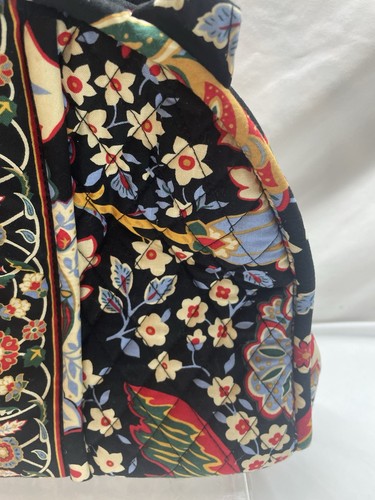 Vera Bradley Eloise Kiss Lock Schultertasche Blumenmuster schwarz, rot, blau - Bild 2 von 9