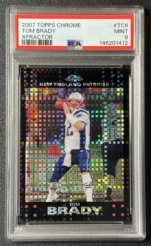 TOM BRADY PSA 9 2007 TOPPS CHROME #TC6 XFRACTORS XFRACTOR PATRIOTS 412