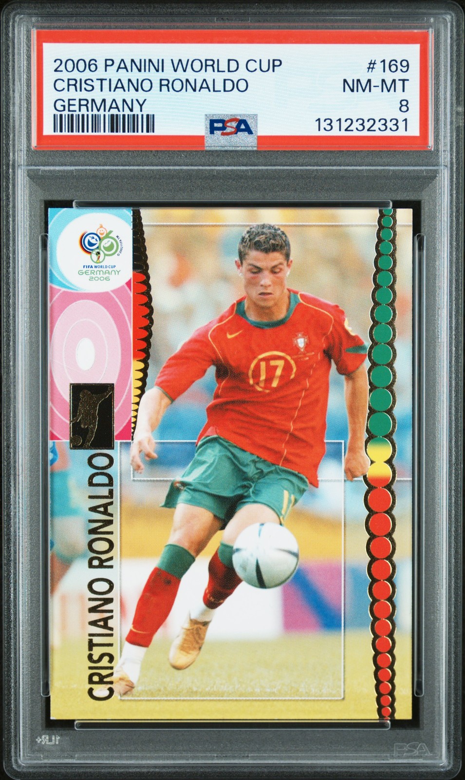2006 PANINI WORLD CUP GERMANY #169 CRISTIANO RONALDO PSA 8