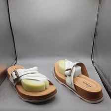 Clarks Brynn Madi Thong Sandals Women's 8M White Leather A288