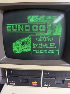 Sundog Frozen Legacy (Apple II 2 5.25'' Floppy) Disk Only TESTED