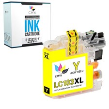Compatible LC103 XL Yellow Ink Cartridge fits Brother MFC-J245DW J285DW J4410DW