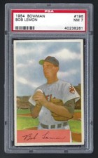 1954 Bowman #196 Bob Lemon PSA 7