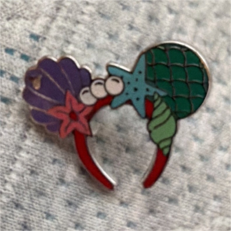 Disney The Little Mermaid ears hidden Mickey trading pin