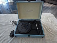 Turntable Record Player Crosley Cruiser Deluxe Bluetooth 3-Speed Blue RCA Out