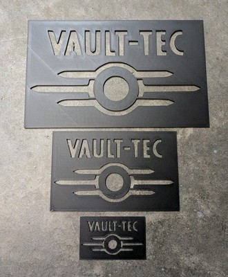 ''Vault-Tec'' Logo Stencil Set - 3 Sizes - Fallout Series