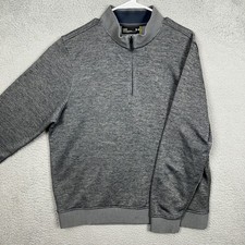 Under Armour Fleece Lined Sweatshirt Mens Large Gray Quarter Zip Pullover EUC