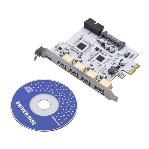 PCIE to USB3.2 GEN1 Expansion Card Type-A Type-C PCI Converter for WIN7/8/10 - Zdjęcie 7 z 11