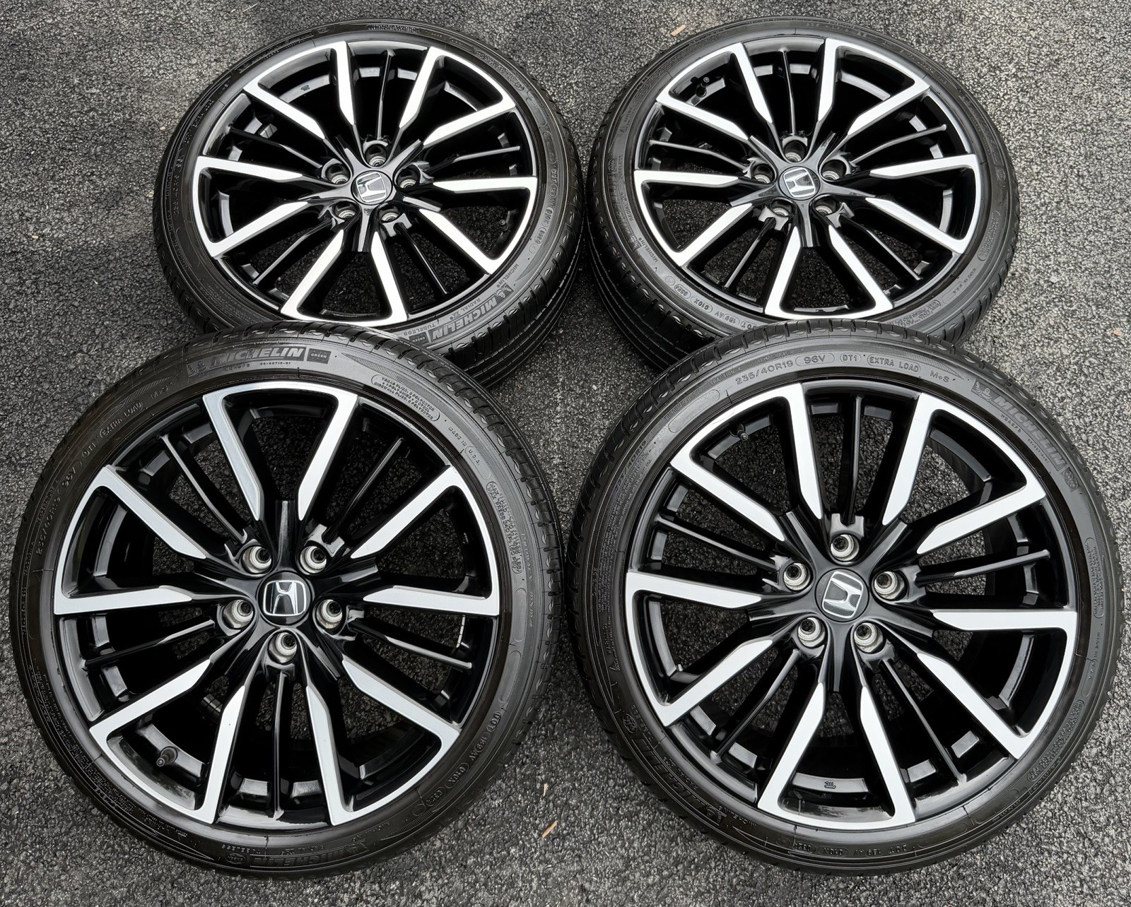 2025 19" Honda Accord OEM Sport Wheels Rims Tires 60308 2023 2024 Black Touring