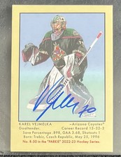 2022-23 Parkhurst Karel Vejmelka Mini Autograph Arizona Coyotes 