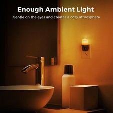 Candle Night Light Amber Night Lights Plug Into Wall Flameless Candle LED