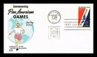 US COVER FIRST DAY OF ISSUE FLUEGEL CACHET PAN AMERICAN GAMES CHICAGO 1959