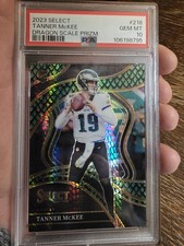 Tanner McKee 2023 Select Dragon Scale Prizm /70 PSA 10 